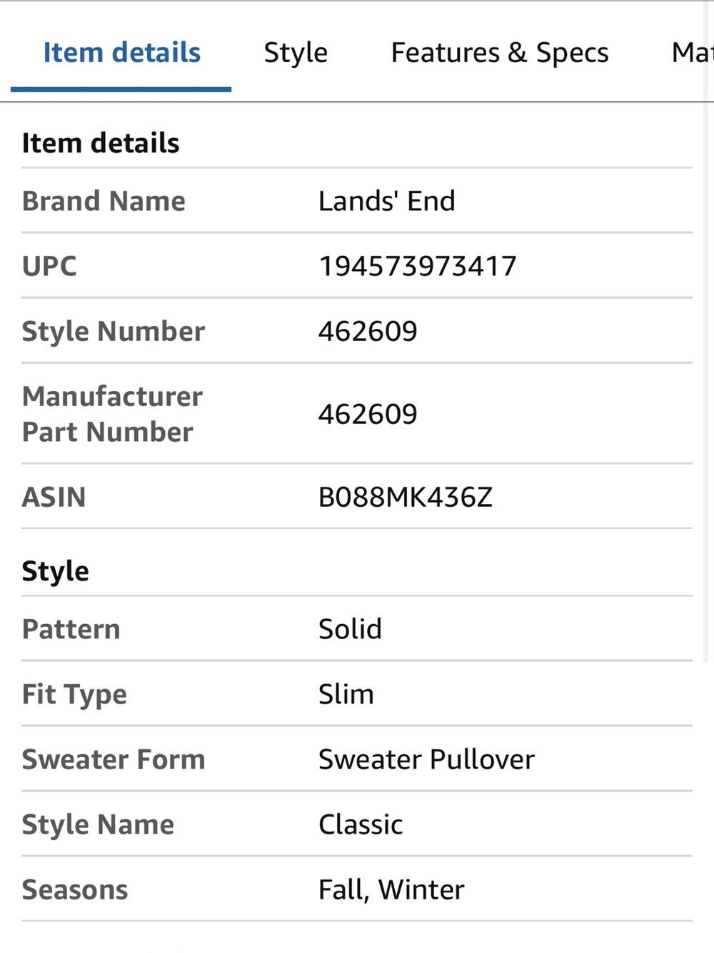NWT Lands' End Navy Crewneck Cashmere Sweater - Medium Tall - Picture 3 of 6